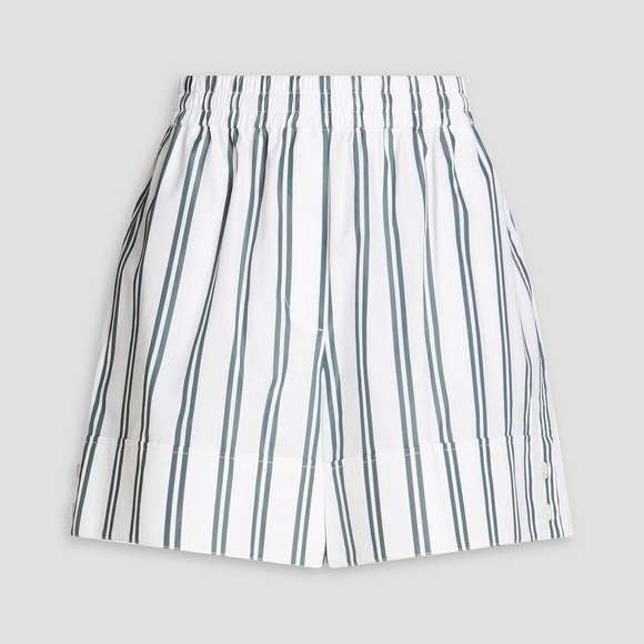 NWOT 3.1 Phillip Lim White Striped Cotton-blend Poplin Shorts, size S - Picture 2 of 6